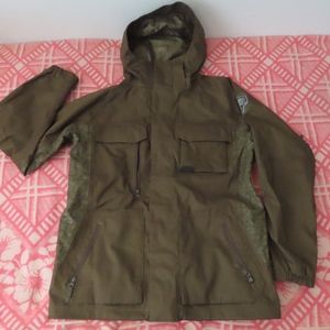 vintage rare burton ronin als hooded jacket paisley print small S green